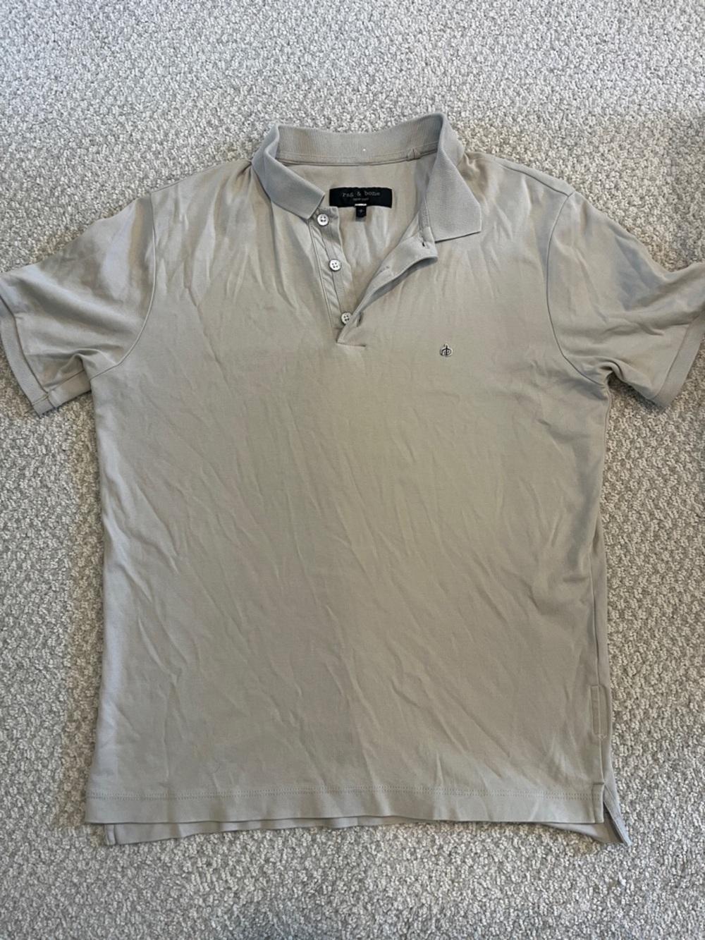 rag & bone Men's Beige Polo Shirt